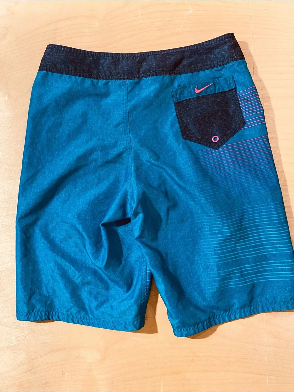 Nike Teal Blue Gradient Board Shorts with Pink Drawstring XL (SZ)